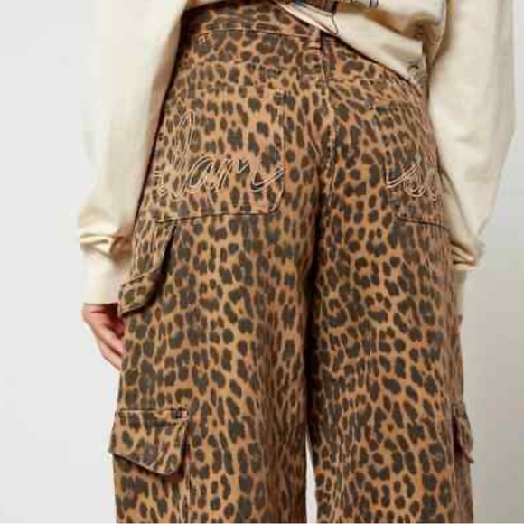DAMSON MADDER Dion Leopard Cargo Pants Size UK 18/US 14 ~ NWT - Picture 2 of 11